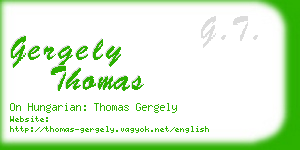 gergely thomas business card